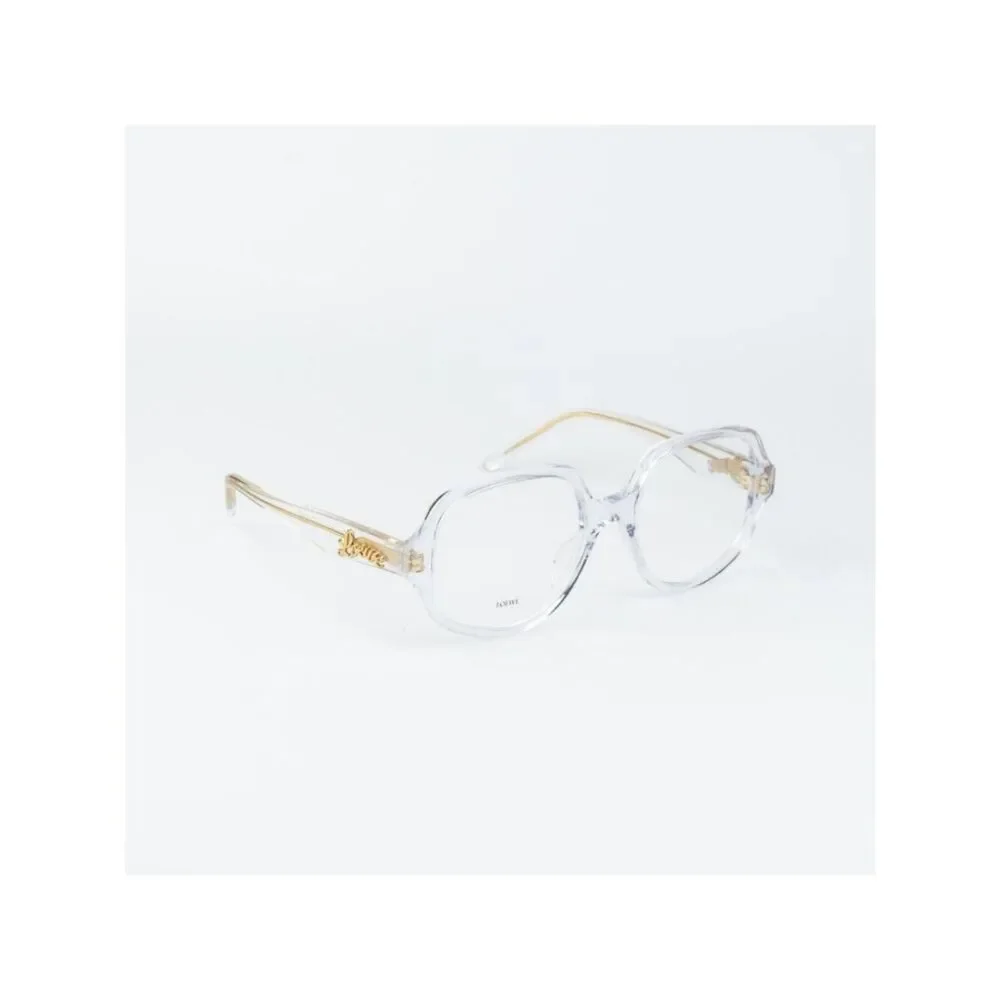 Loewe SLIM Women Eyeglasses White Crystal Round LW50049I 022 NEW AUTHENTIC